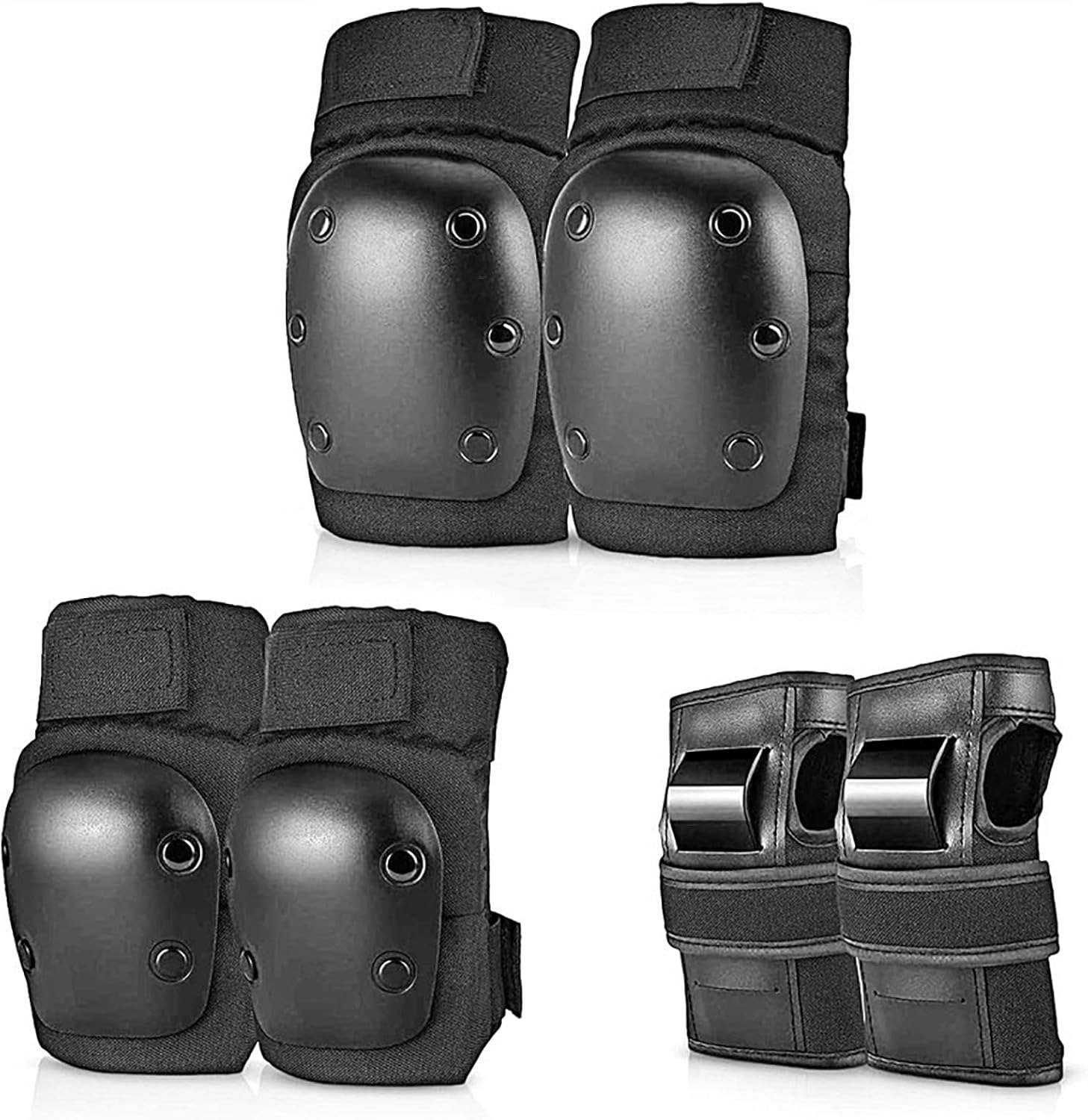 Mountain Biking Elbow Pads - ชุดอุปกรณ์ป้องกัน 6 in 1 สำหรับผู้ใหญ่และเยาวชน ประกอบด้วยสนับเข่า