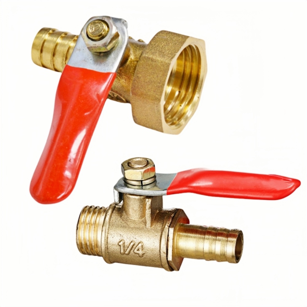 Spoke Nipple Brass - ข้อต่อวาล์วบอลแบบมีหนามทองเหลือง ขนาด 1/8″ 1/4″ 3/8″ 1/2″